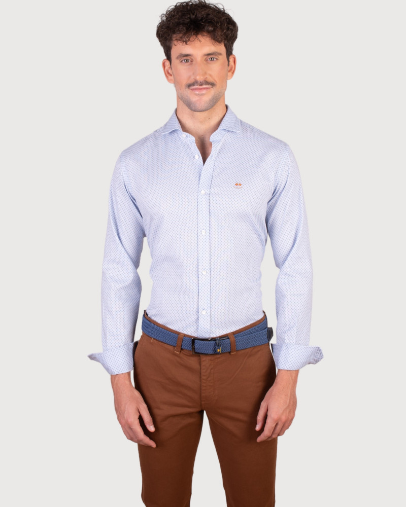 Camisa tejido oxford con bolsillo y logo bordado | La Española