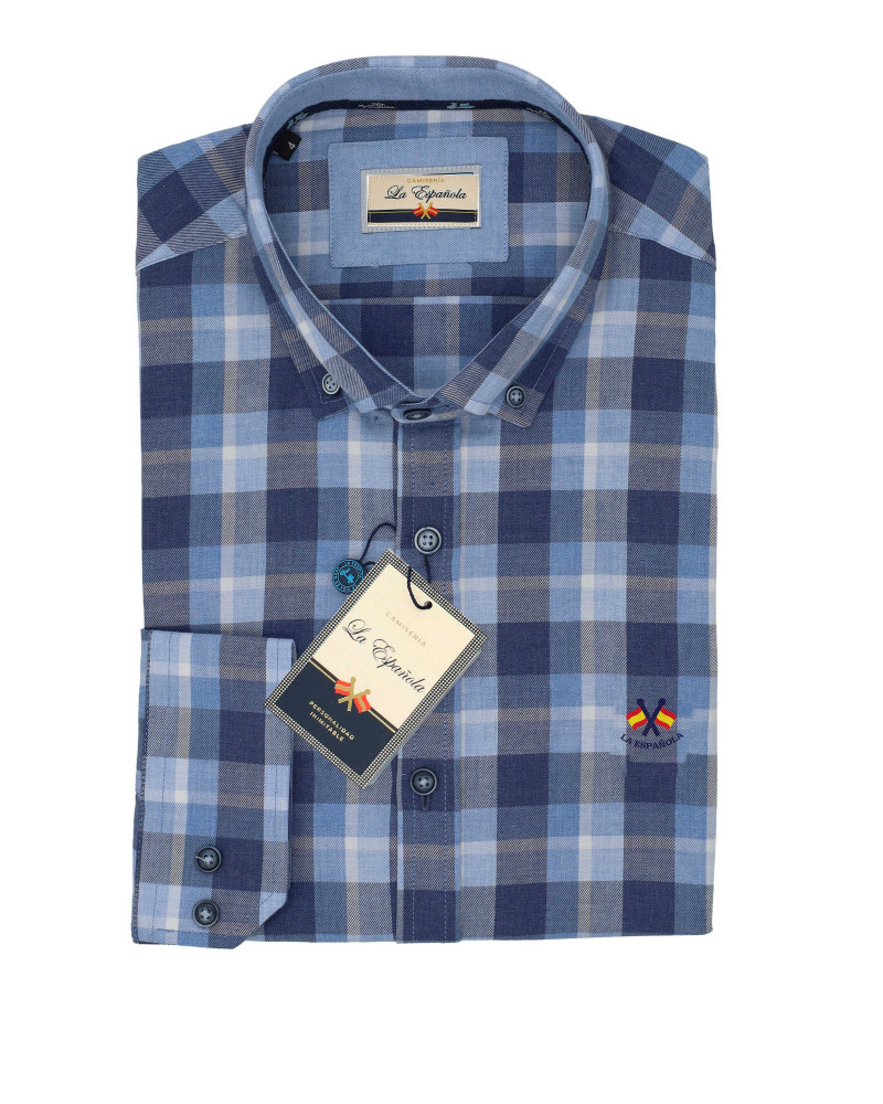 Camisa tejido oxford con bolsillo y logo bordado | La Española Camisa tejido oxford con bolsillo y logo bordado | La Española