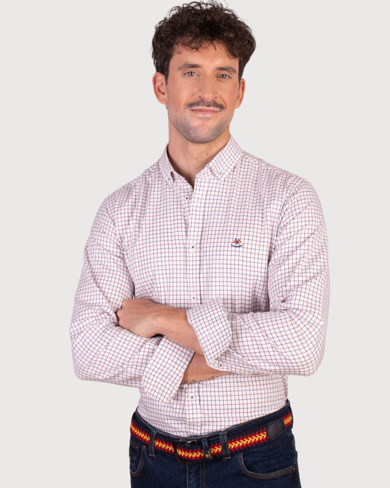Camisa tejido oxford con bolsillo y logo bordado | La Española