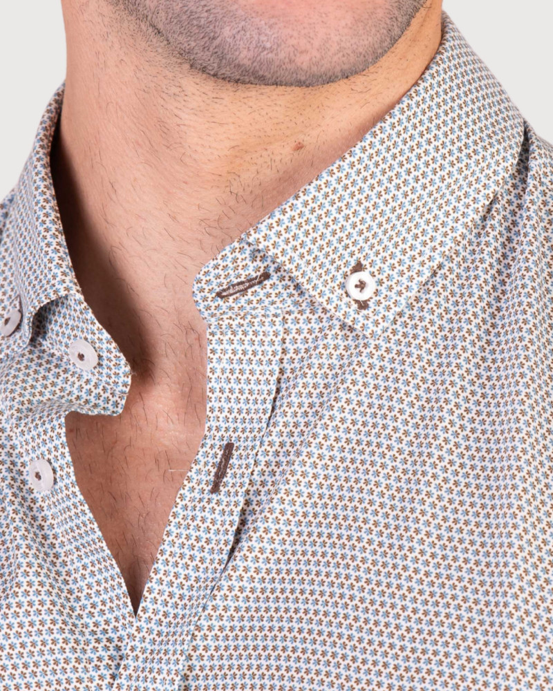 Camisa tejido oxford con bolsillo y logo bordado | La Española