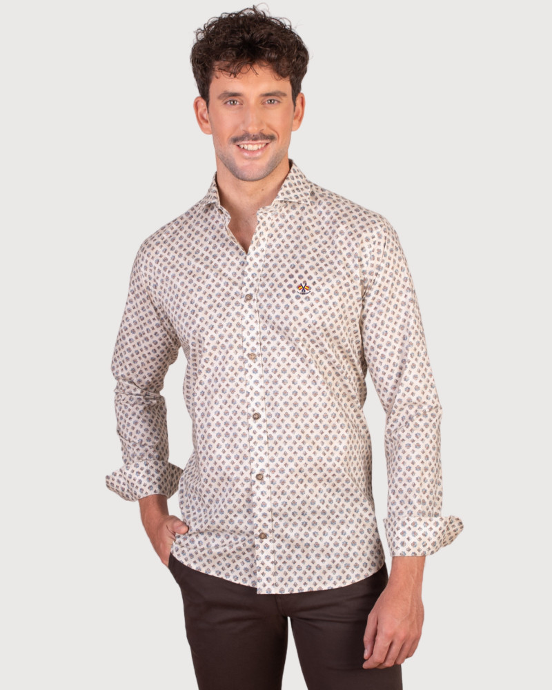 Camisa tejido oxford con bolsillo y logo bordado | La Española