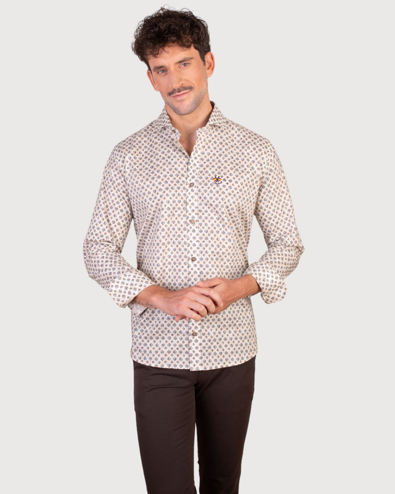Camisa tejido oxford con bolsillo y logo bordado | La Española