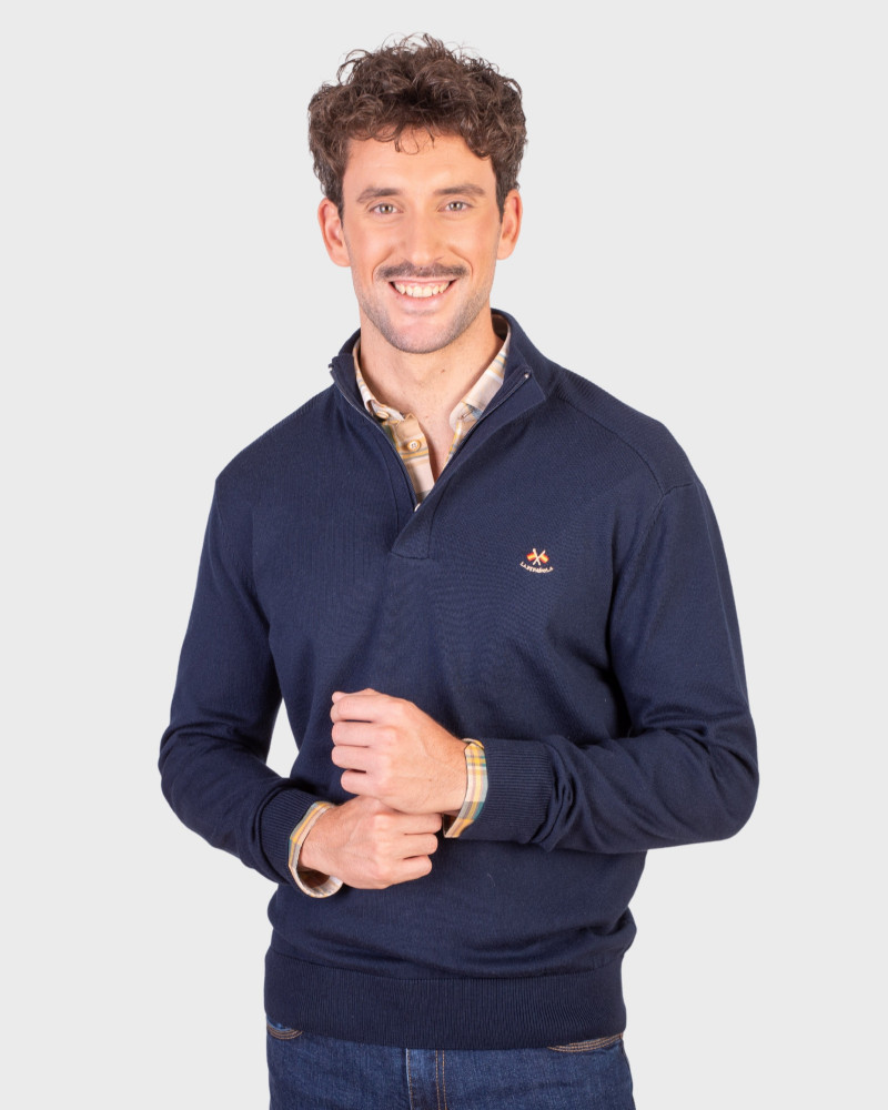 Suéter cuello caja para hombre | La Española