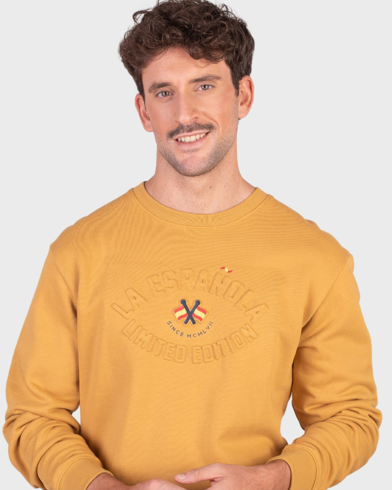 Sudadera capucha cremallera rosa con logo bordado | La Española