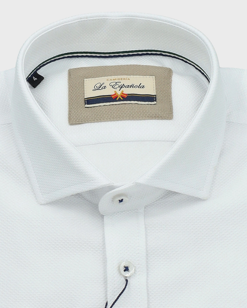 copy of copy of copy of copy of copy of Camisa algodón-lino rayas con cuello botón