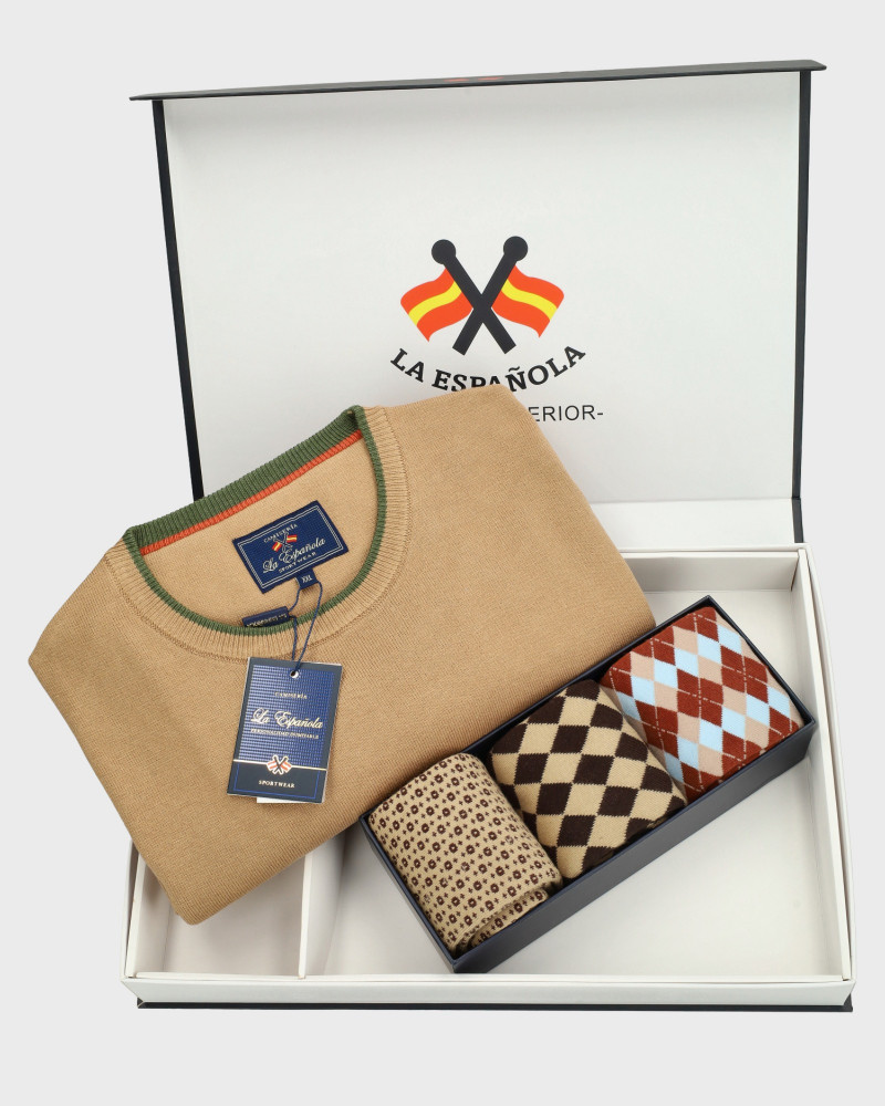 Pack regalo sueter cuello polo + colonia | La Española