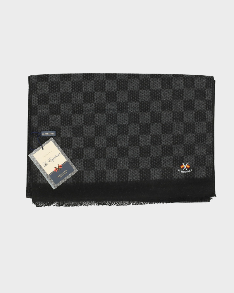 SERIE 00000 Bufanda ajedrez negro