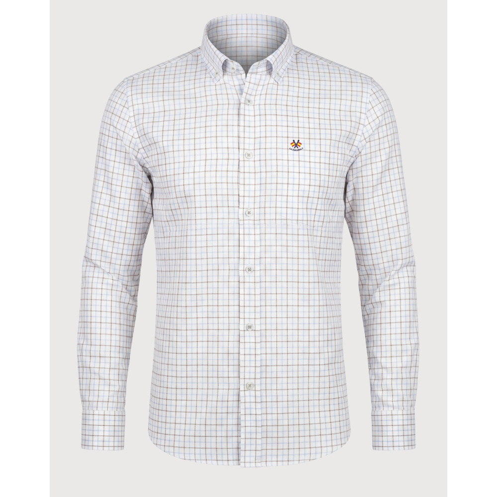 Camisa tejido oxford con bolsillo y logo bordado | La Española