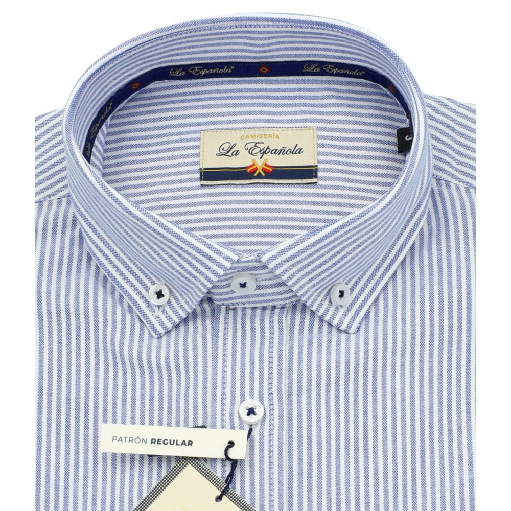 copy of Camisa oxford rosa con bolsillos