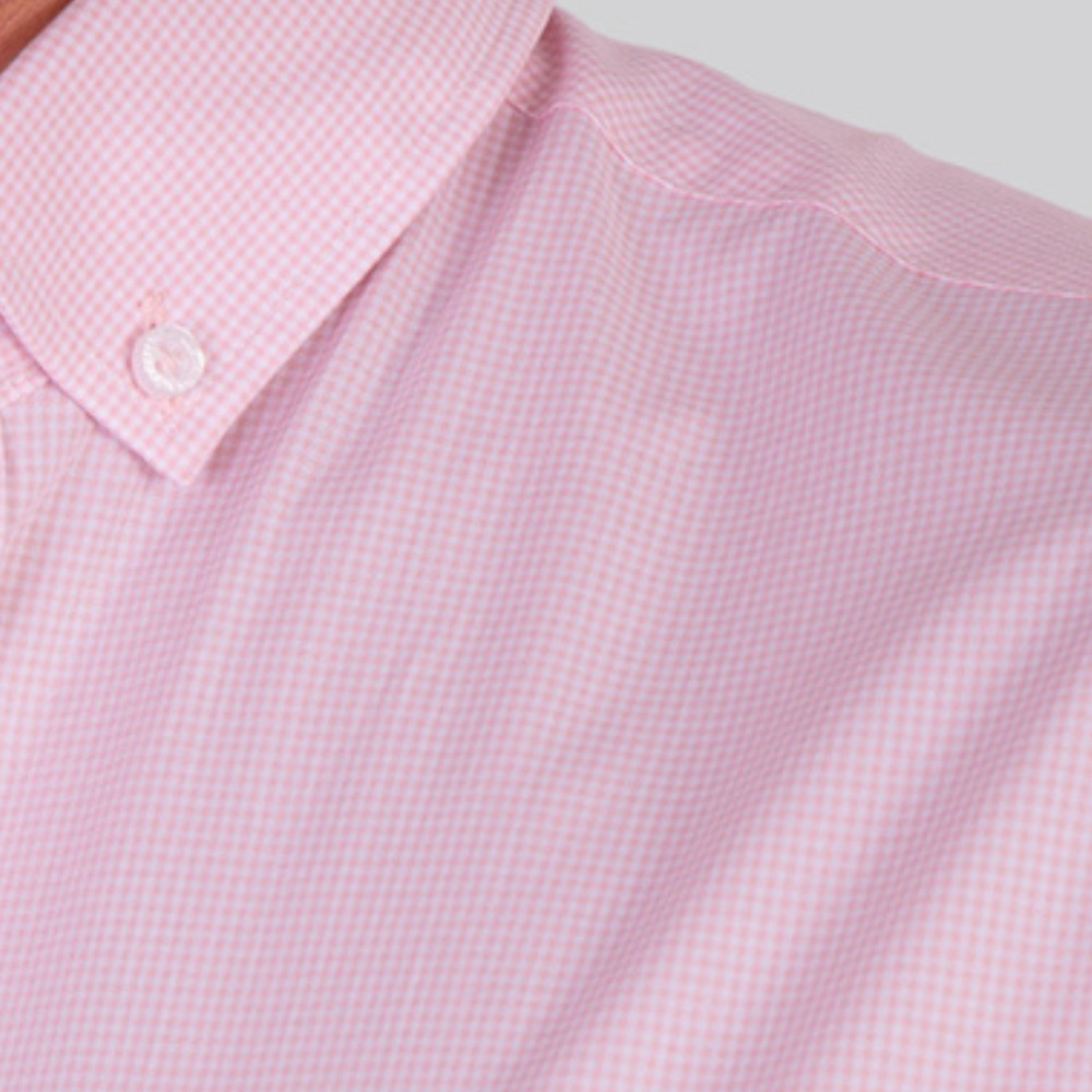 Camisa regular micro-cuadro con bolsillo | Camisería La Española