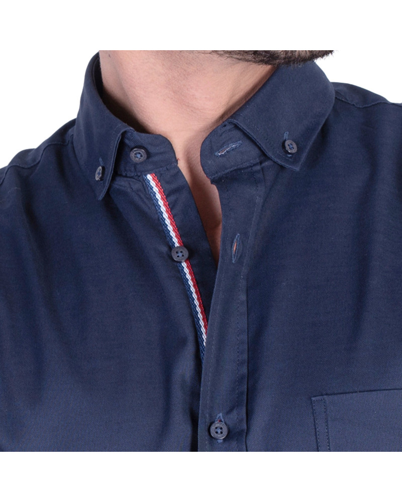 copy of Camisa oxford rosa con bolsillos