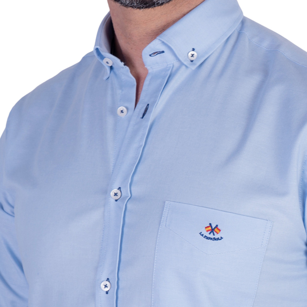 copy of copy of Camisa oxford rosa con bolsillos