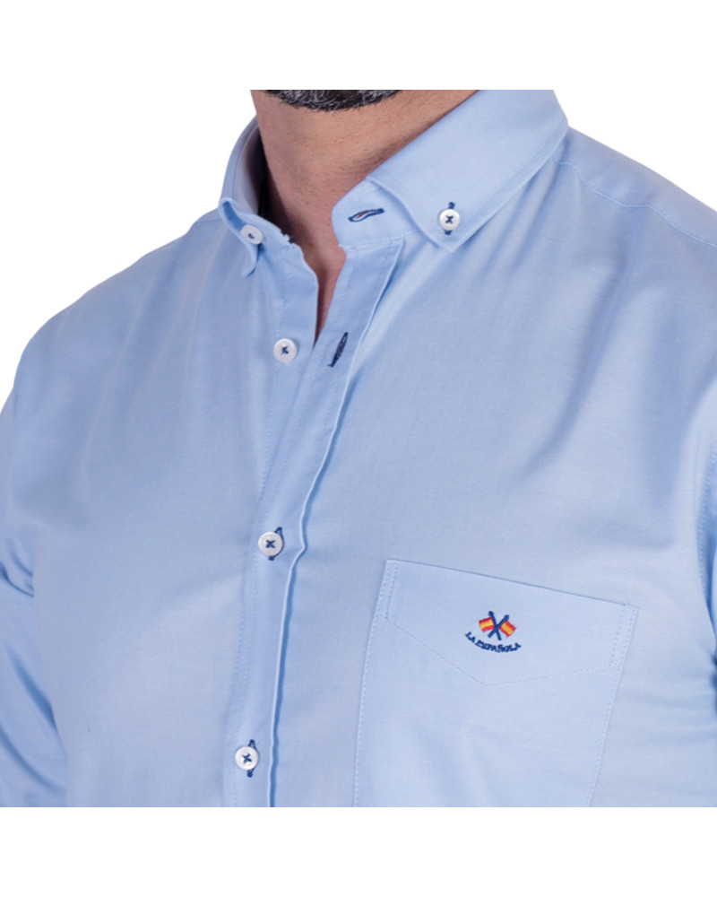 copy of copy of Camisa oxford rosa con bolsillos