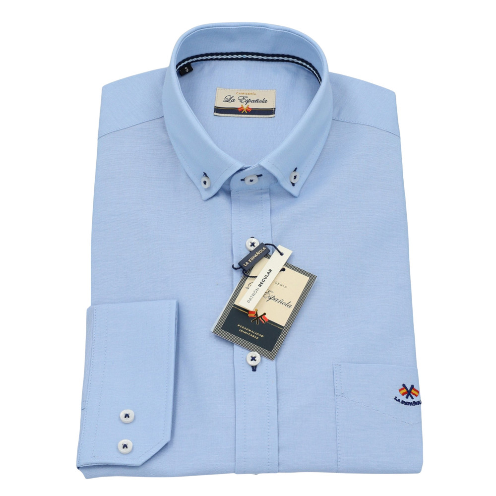 Camisa tejido oxford con bolsillo | La Española