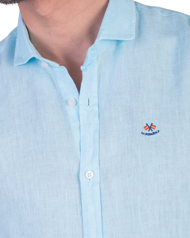 copy of copy of copy of copy of copy of copy of copy of Camisa algodón-lino rayas con cuello botón