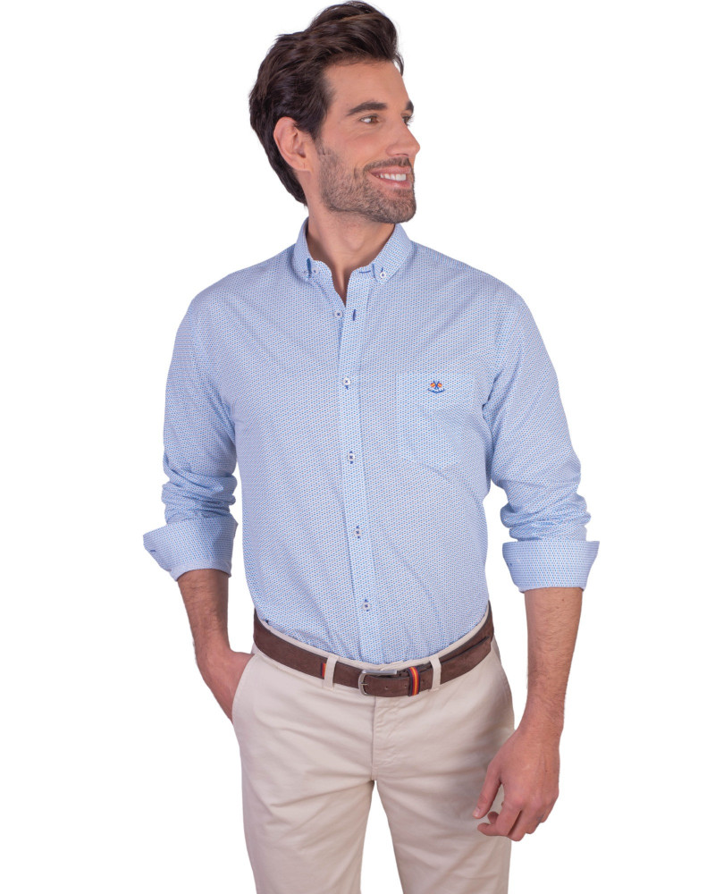 copy of copy of copy of copy of copy of copy of copy of copy of Camisa algodón-lino rayas con cuello botón