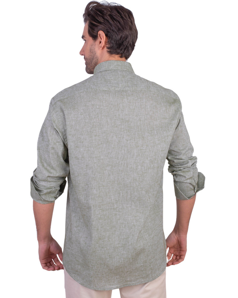 copy of copy of copy of copy of copy of copy of copy of copy of Camisa algodón-lino rayas con cuello botón