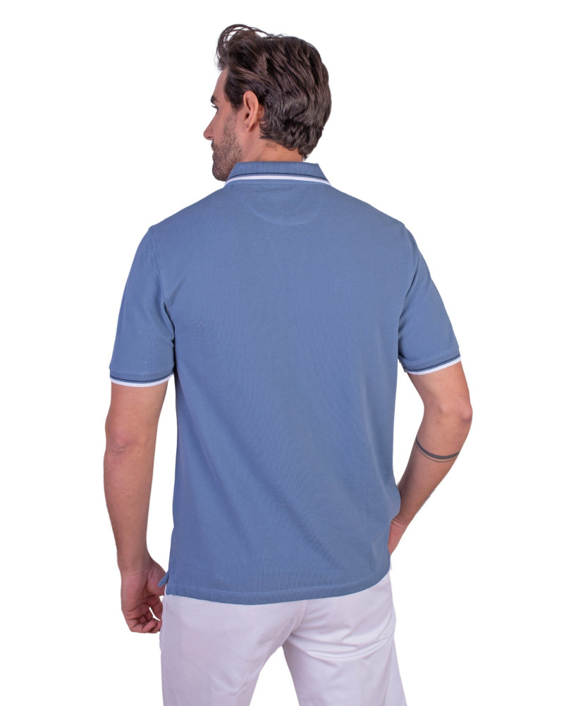 copy of copy of POLO MANGA CORTA ALGODON LISO GRANITO CUELLO UVE