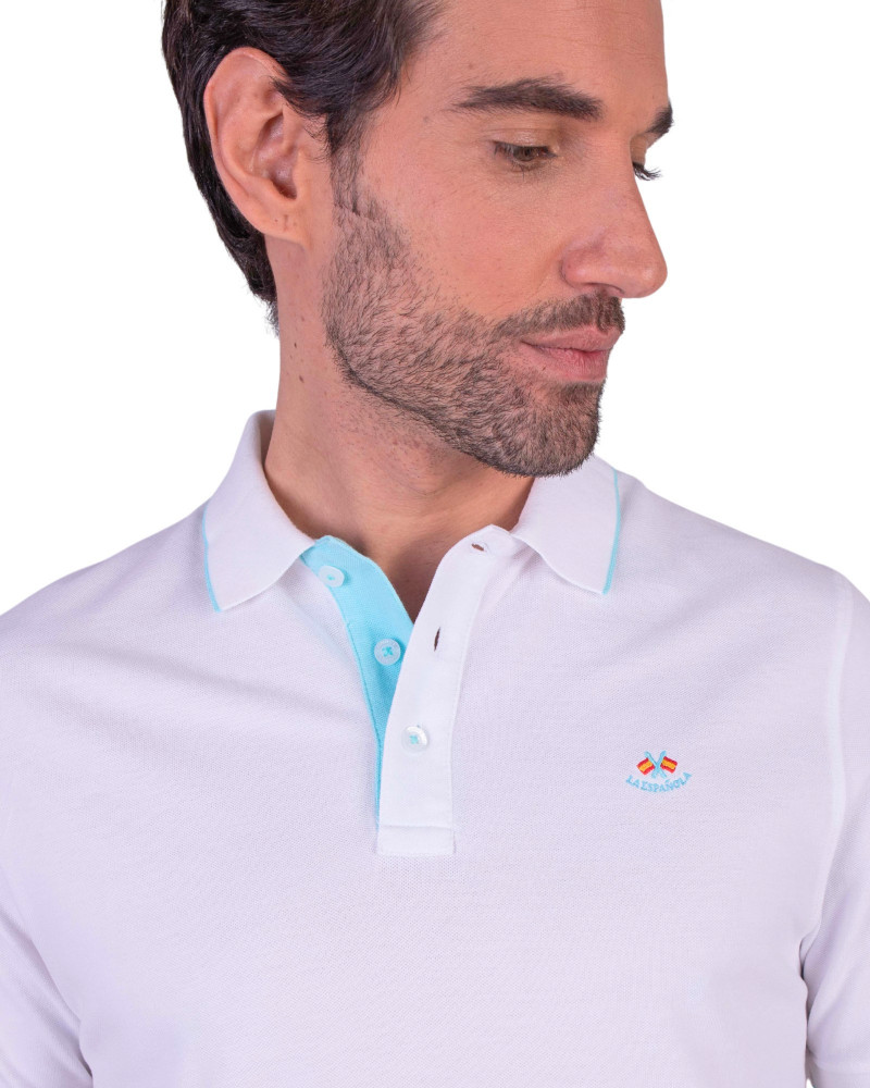 Polo algodón manga corta para hombre