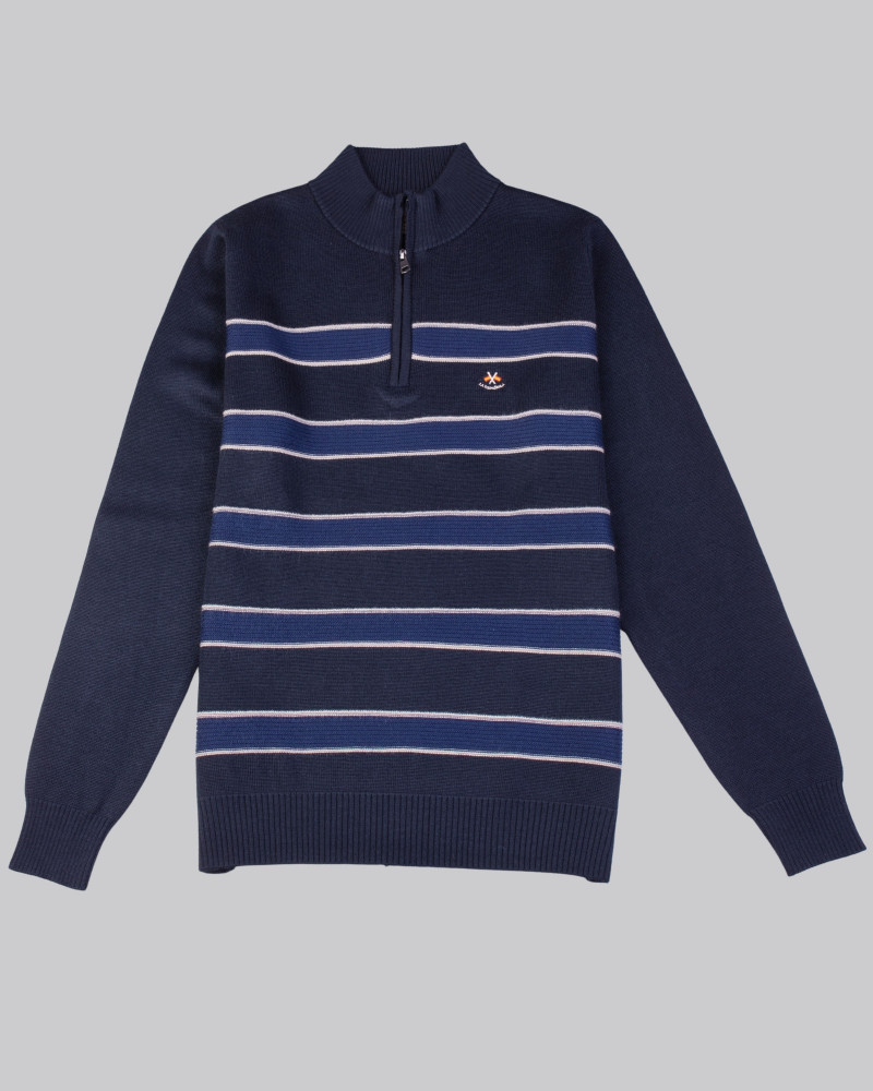 Suéter cuello polo cremallera para hombre | La Española