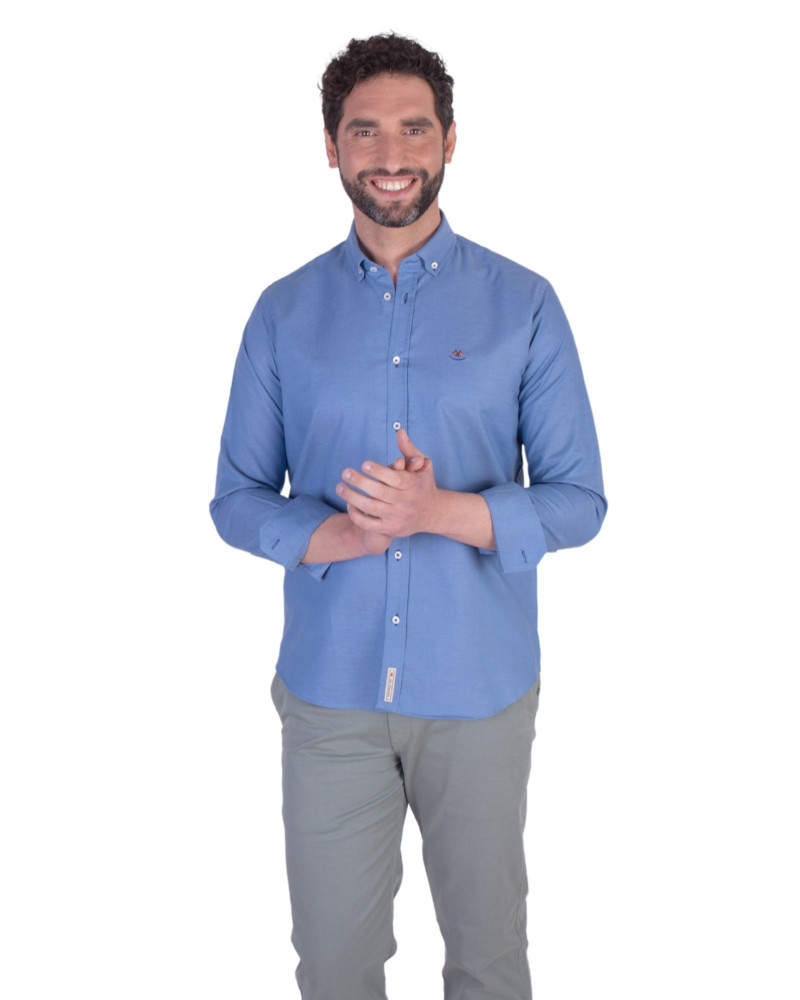 Camisa semientallada tejido oxford | La Española