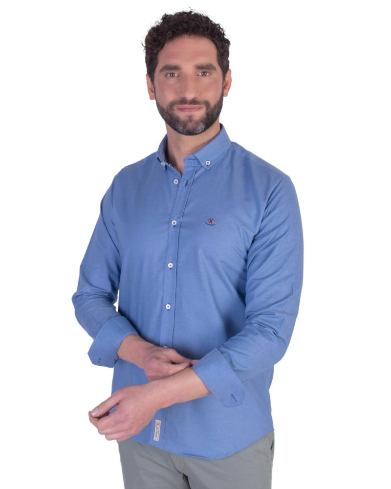 Camisa semientallada tejido oxford | La Española