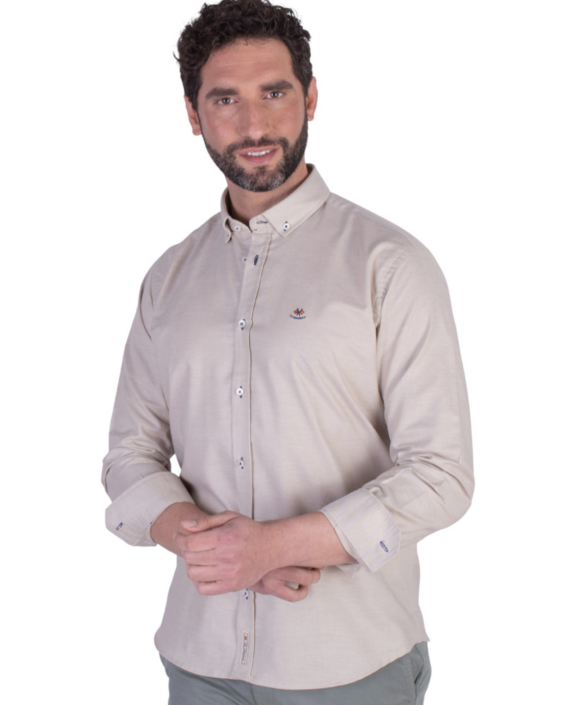 Camisa semientallada tejido oxford | La Española