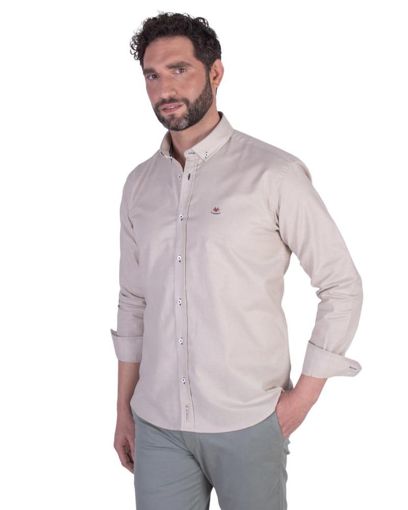 Camisa semientallada tejido oxford | La Española