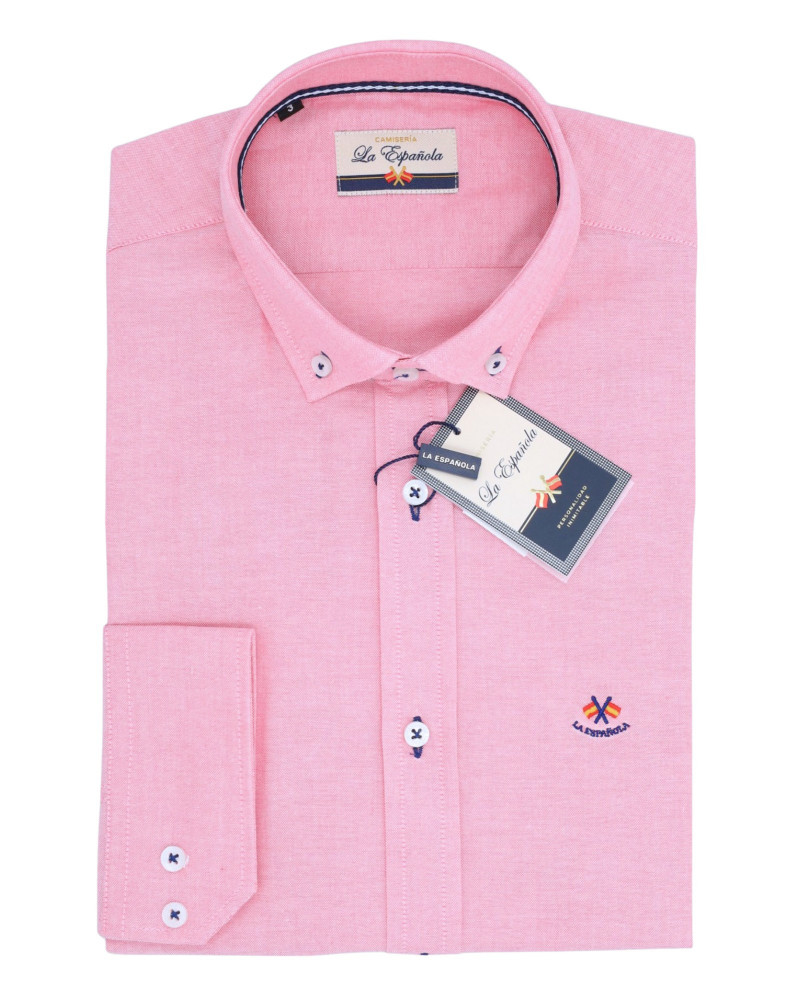 Camisa semientallada tejido oxford | La Española