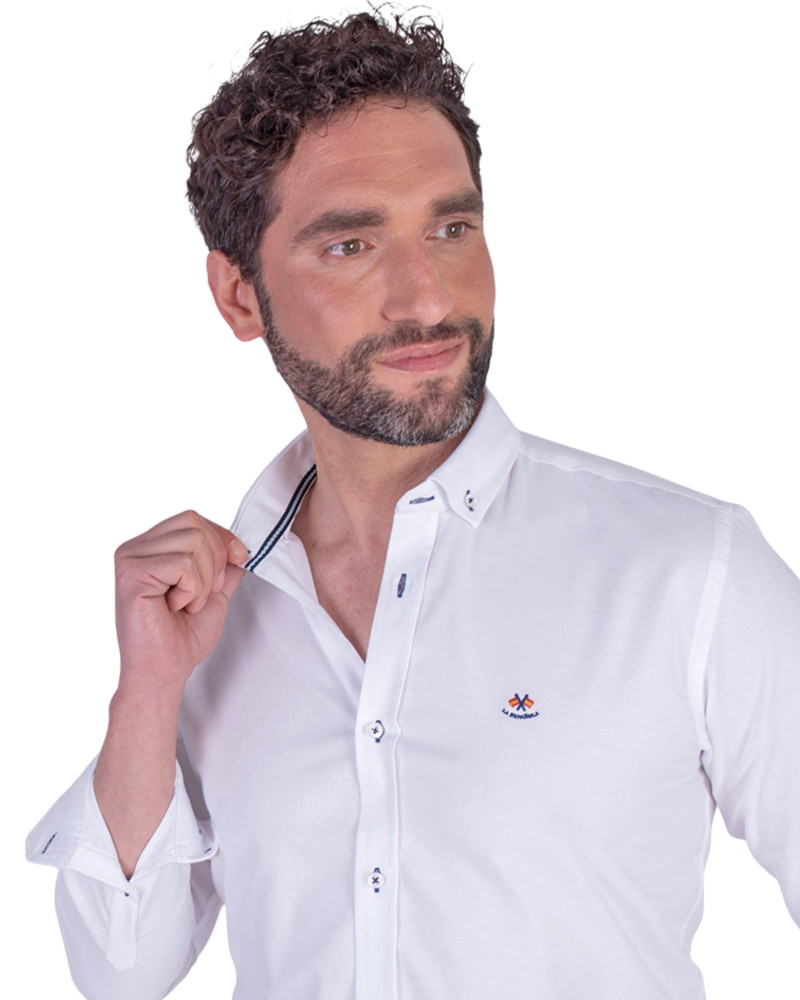 Camisa semientallada tejido oxford | La Española