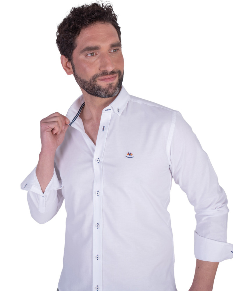 Camisa semientallada tejido oxford | La Española