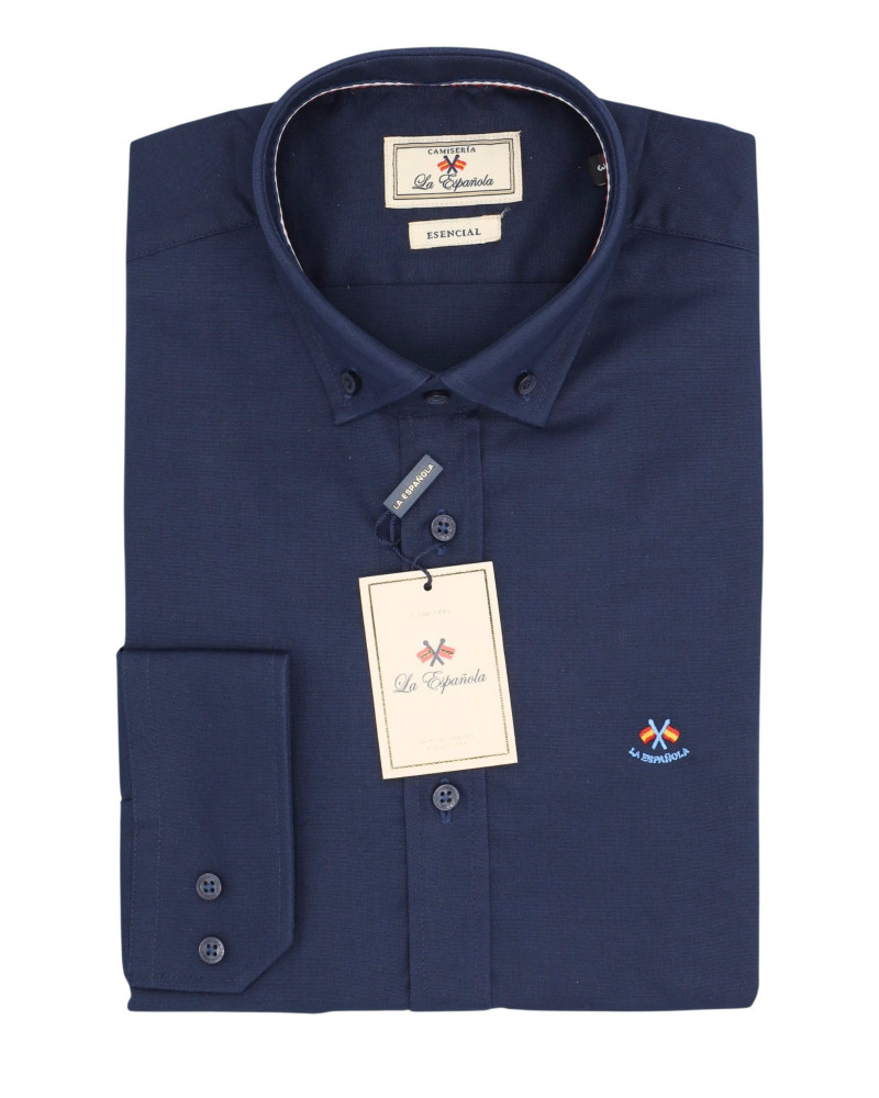 Camisa semientallada tejido oxford | La Española