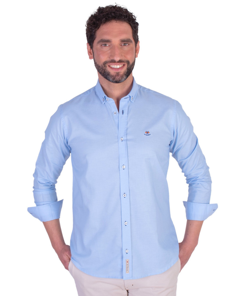 Camisa semientallada tejido oxford | La Española