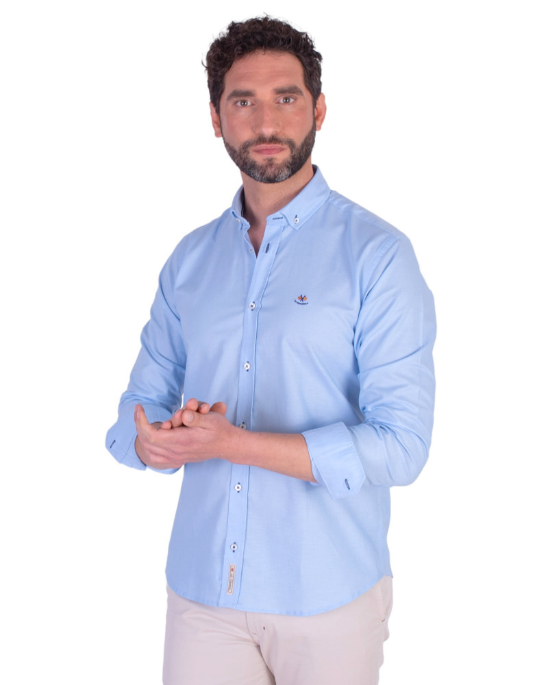 Camisa semientallada tejido oxford | La Española