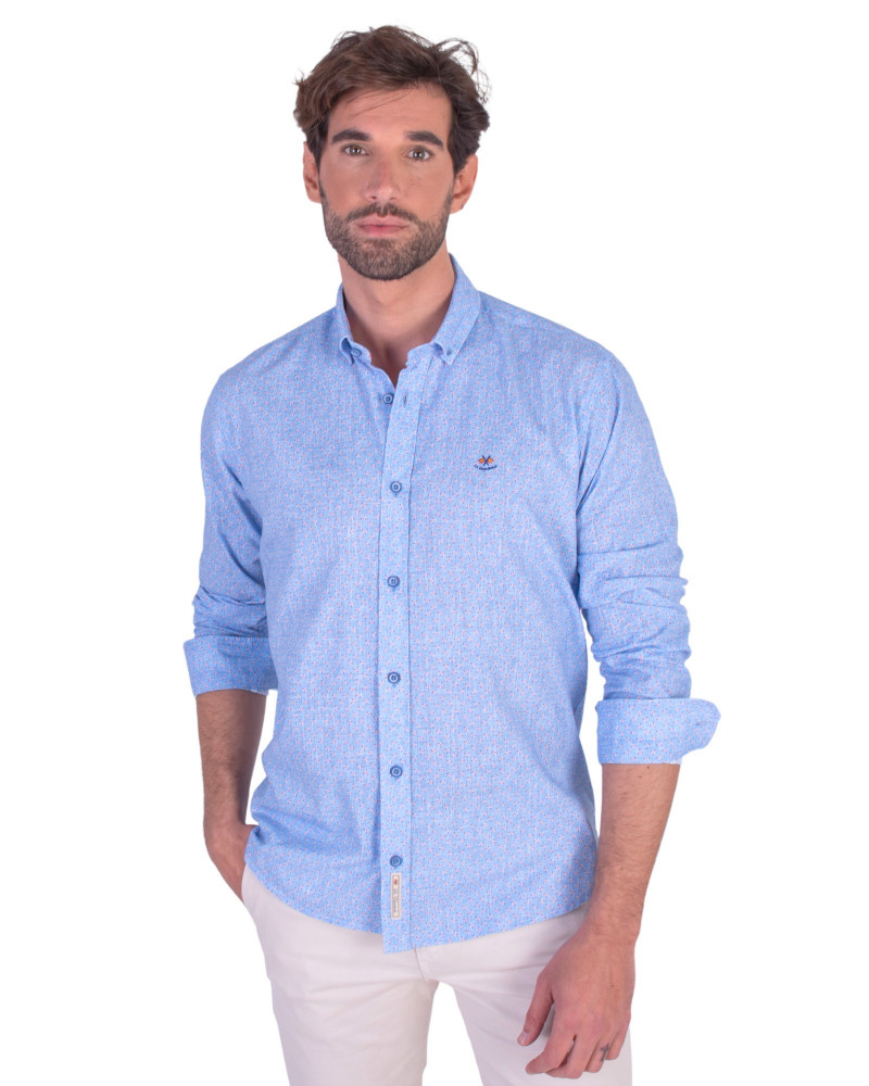 Camisa algodón estampado cuello y botón | La Española