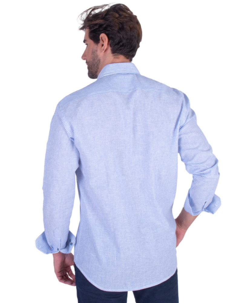 Camisa algodón estampado rayas para hombre | La Española