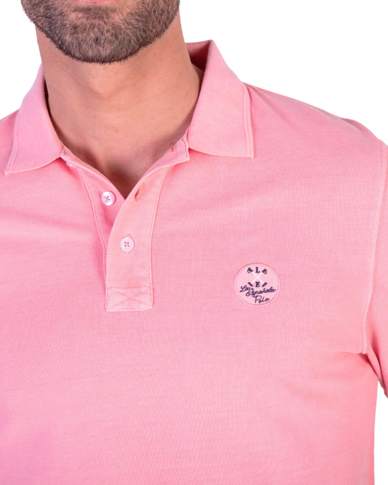 POLO MANGA CORTA ALGODON LAVADO GRANITO