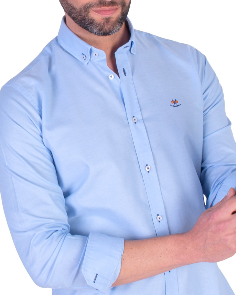 Camisa semientallada tejido oxford | La Española