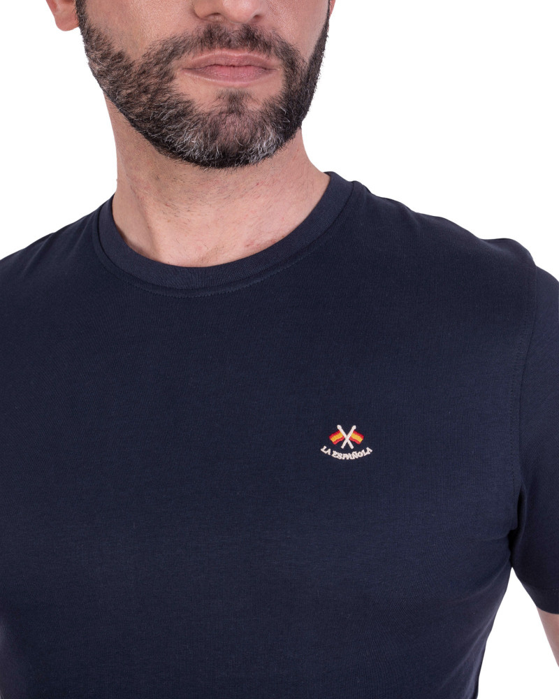 Camiseta manga corta azul marino