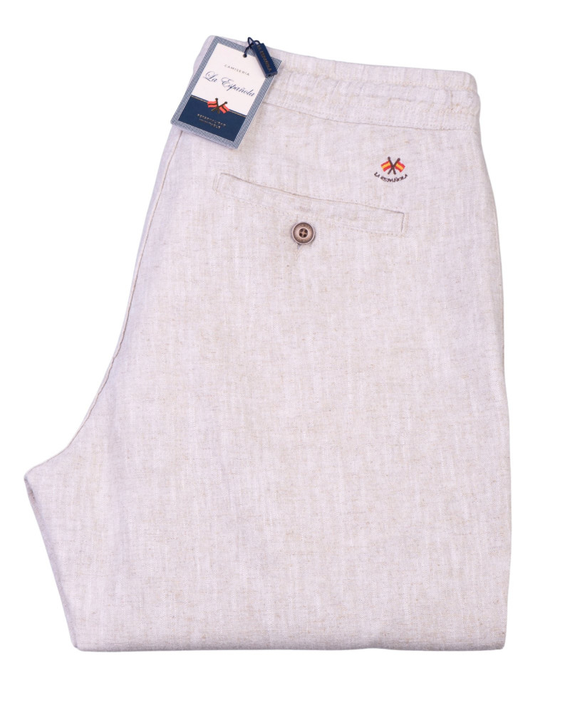 Pantalón lino con cordón para hombre | La Española