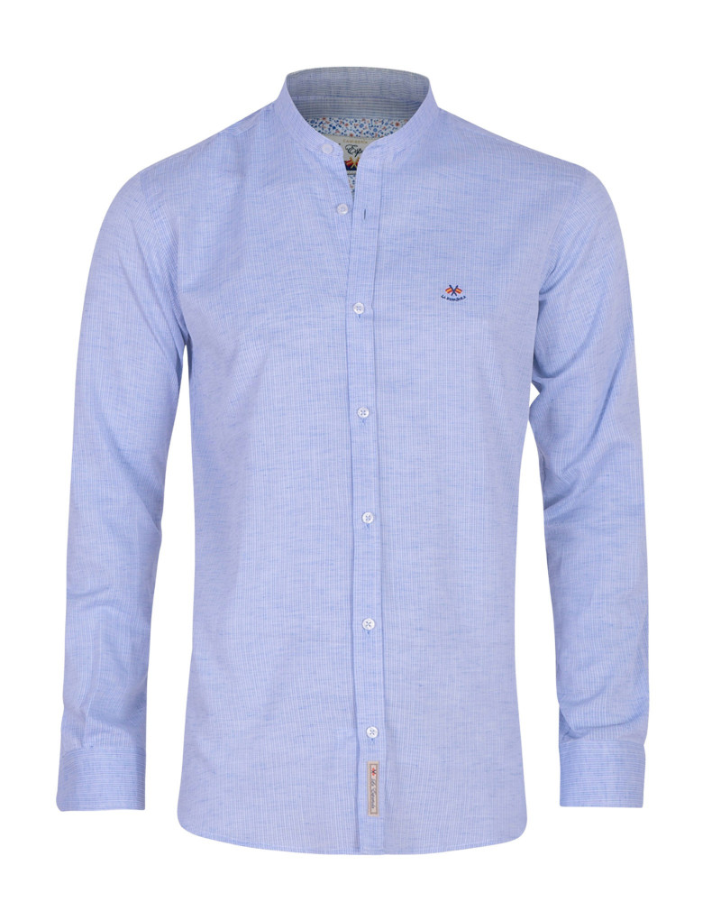 Camisa algodón/lino estampado rayas para hombre | La Española