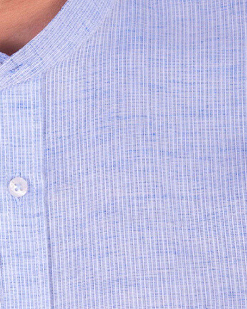 Camisa algodón/lino estampado rayas para hombre | La Española