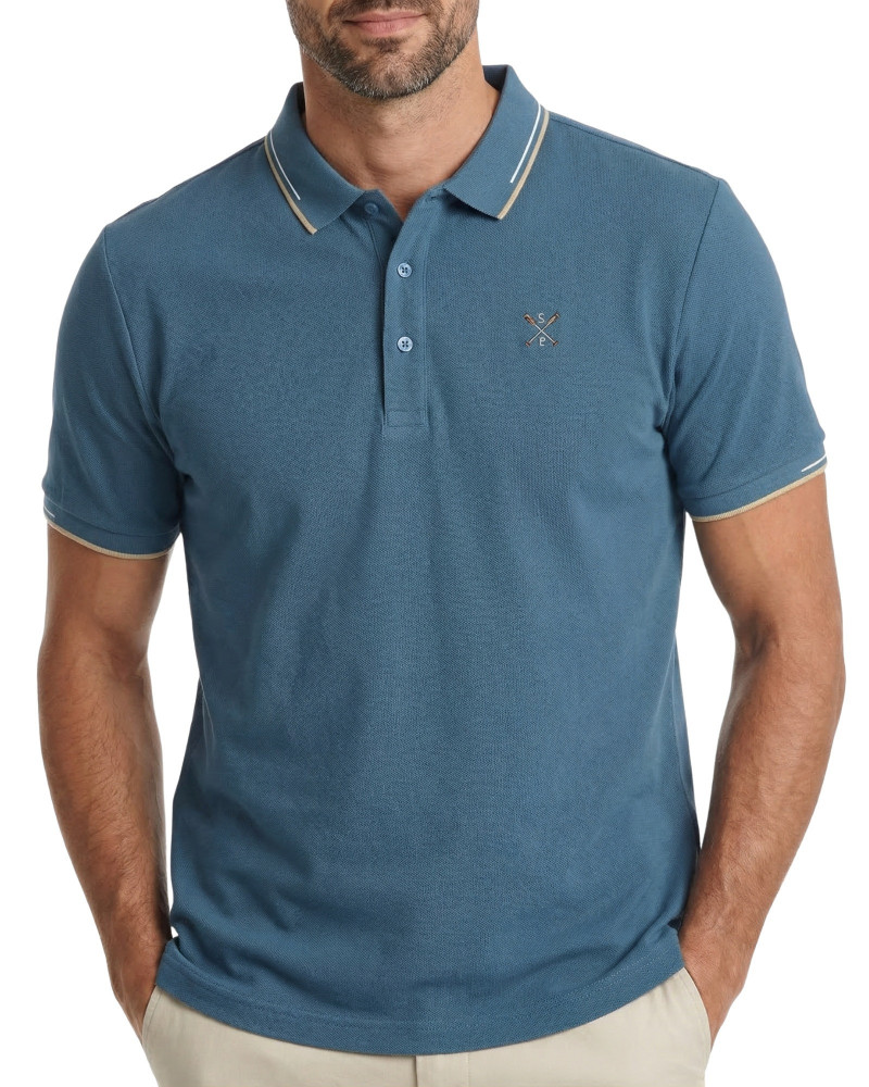 copy of copy of copy of copy of copy of POLO MANGA CORTA ALGODON LISO GRANITO CUELLO UVE