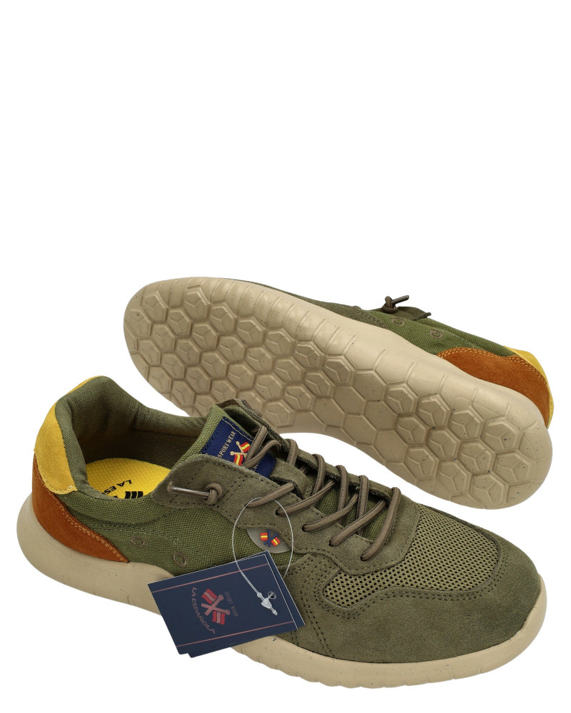 Zapatilla piel cordones y suela goma | La Española