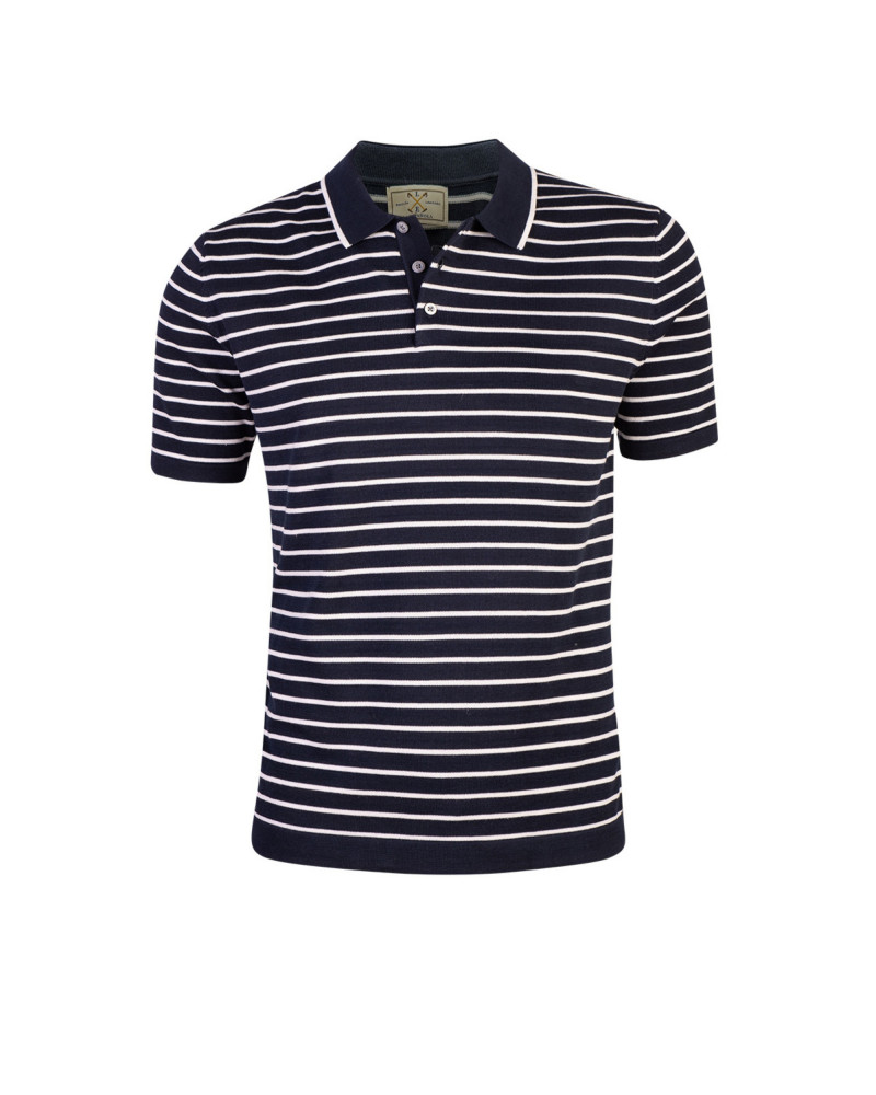 Polo manga corta algodón liso granito y cuello en V | La Española