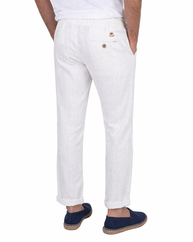 Pantalón lino con cordón para hombre | La Española