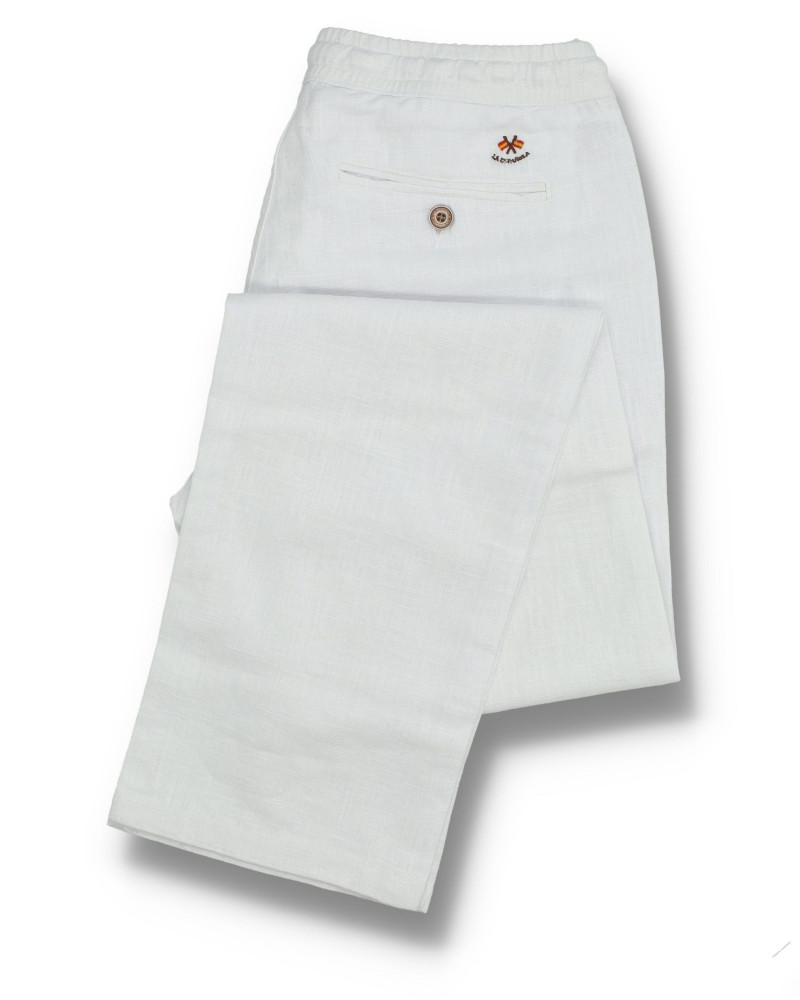 Pantalón lino con cordón para hombre | La Española