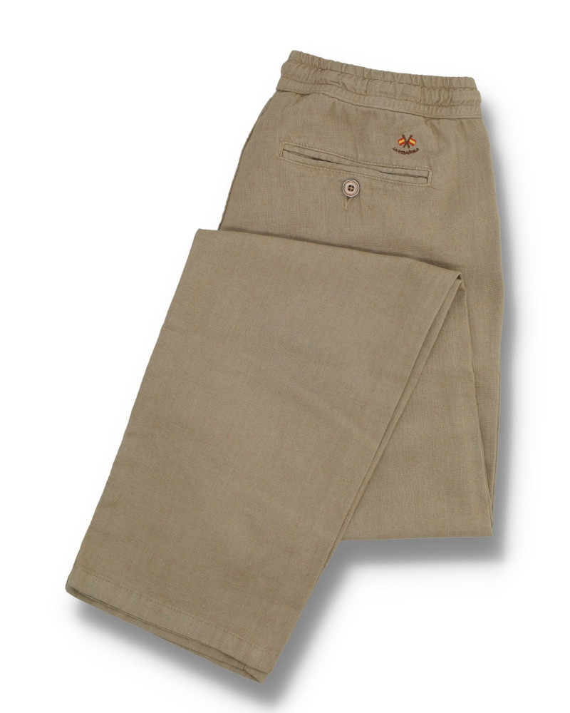 Pantalón lino con cordón para hombre | La Española
