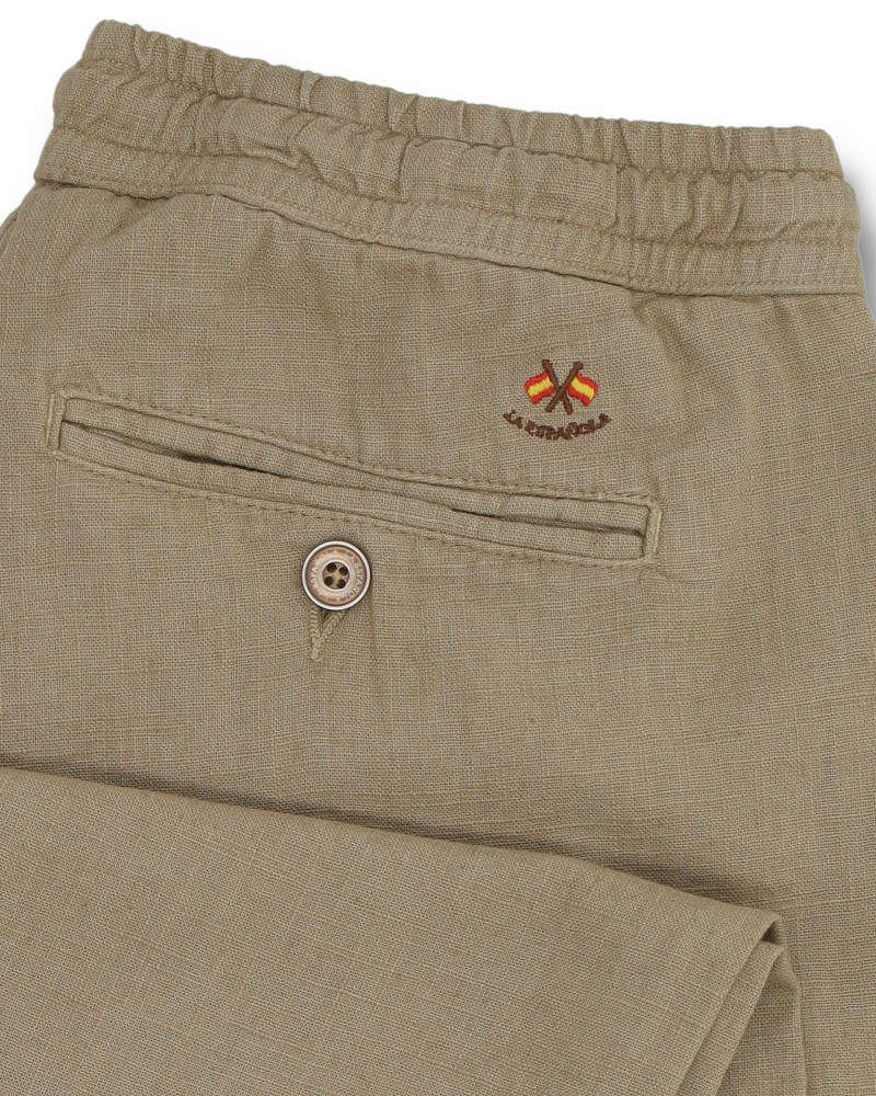 Pantalón lino con cordón para hombre | La Española