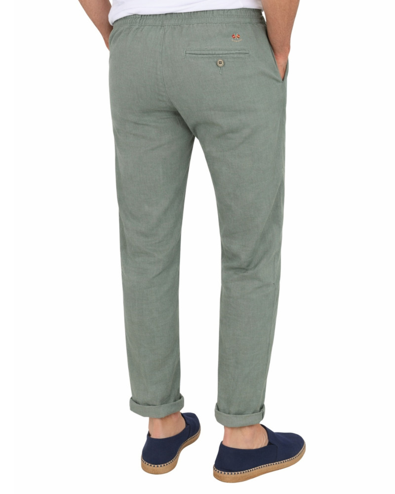 Pantalón lino con cordón para hombre | La Española